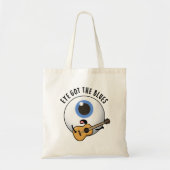 Ik Heb De Blues Grappige Oogbal Muziek Woordspelin Tote Bag (Voorkant)