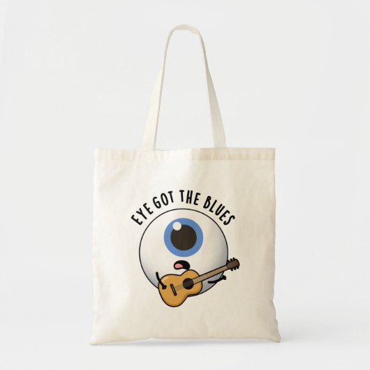 Ik Heb De Blues Grappige Oogbal Muziek Woordspelin Tote Bag (Voorkant)