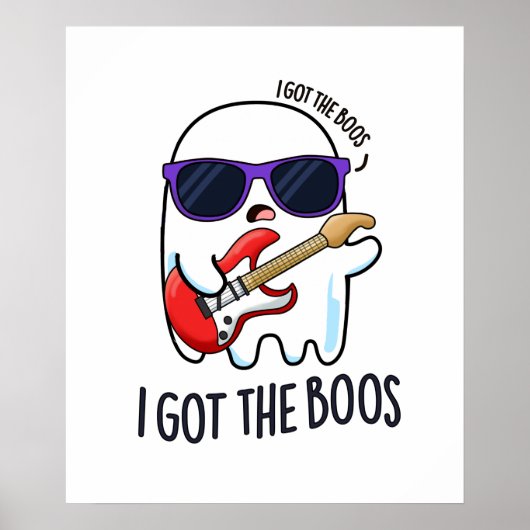 Ik heb de Boos Funny Halloween Music Ghost Pun Poster (Voorkant)