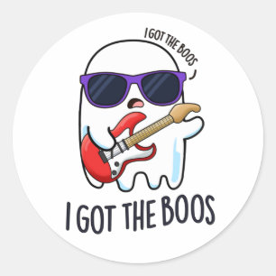 Ik heb de Boos Funny Halloween Music Ghost Pun Ronde Sticker
