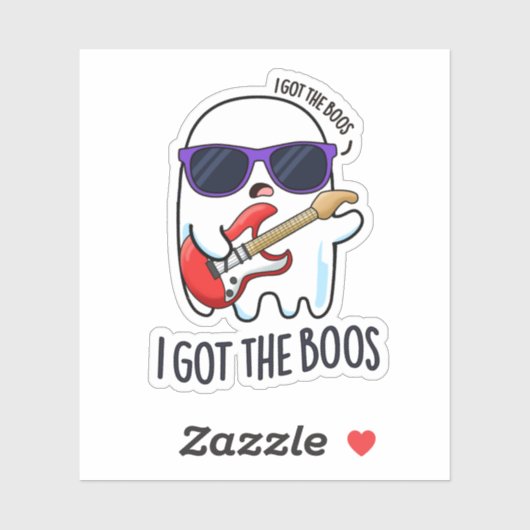 Ik heb de Boos Funny Halloween Music Ghost Pun Sticker (Vel)