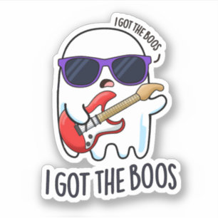 Ik heb de Boos Funny Halloween Music Ghost Pun Sticker