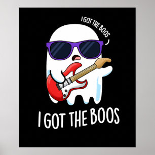 Ik heb de Boos Funny Music Ghost Pun Dark BG Poster