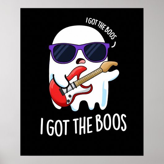 Ik heb de Boos Funny Music Ghost Pun Dark BG Poster (Voorkant)