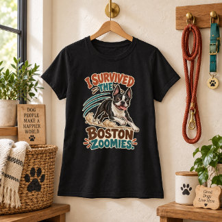 Ik heb de Boston Zoomies overleefd Grappig T-shirt
