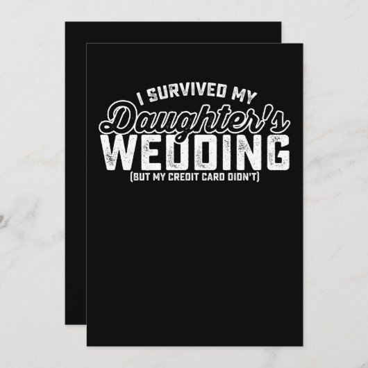 Ik heb de bruiloft van mijn dochter overleefd, maa kaart (Voorkant / Achterkant)