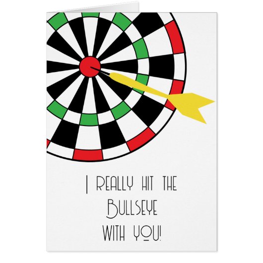 Ik heb de Bullseye met jou. Darts Valentijns (Voorkant)