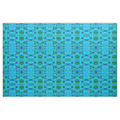 Ik heb de Circle Blues ~ Abstract Fabric Stof (Yard (91,4 cm))
