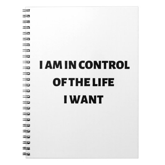 Ik heb de controle over mijn leven notitieboek (Voorkant)