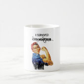 Ik heb de coronaquarantaine overleefd koffiemok (Center)