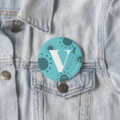 Ik heb de Covid-19-vaccin subtiele Turquoise Ronde Button 7,6 Cm (In situ)