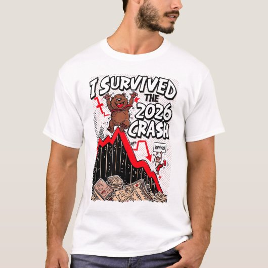 Ik heb de crash van 2026 overleefd t-shirt (Voorkant)