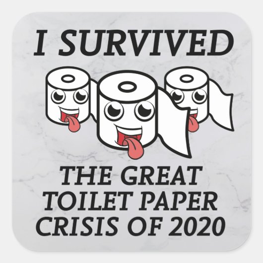 Ik heb de crisis rond de grote toiletpapier van 20 vierkante sticker (Voorkant)