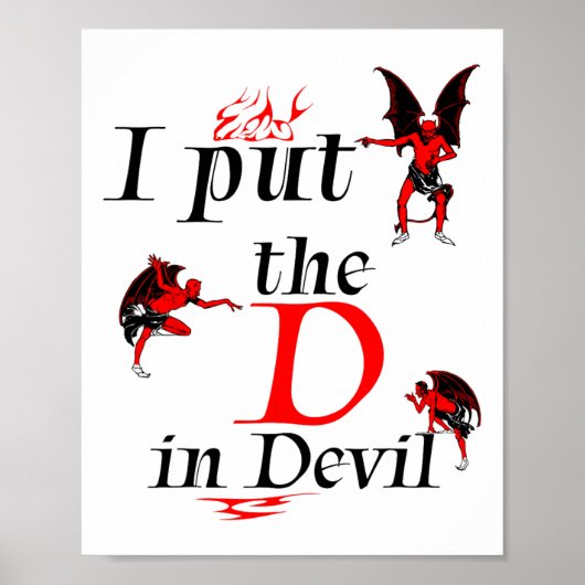 Ik heb de D in Devil Matching Couple Funny Hallowe Poster (Voorkant)