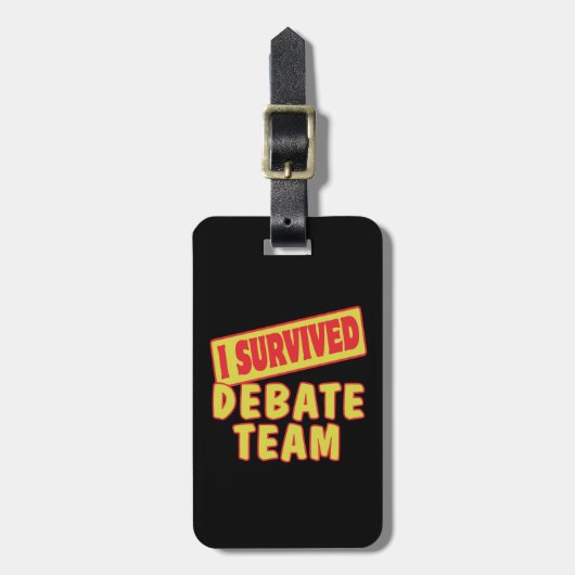 IK HEB DE DEBATTEAM OVERLEEFD BAGAGELABEL (Voorkant verticaal)