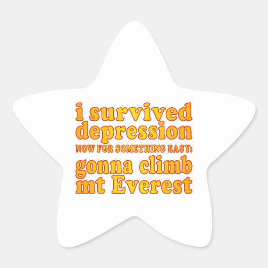 Ik heb de depressie overleefd - nu ga ik de Mount Ster Sticker (Voorkant)