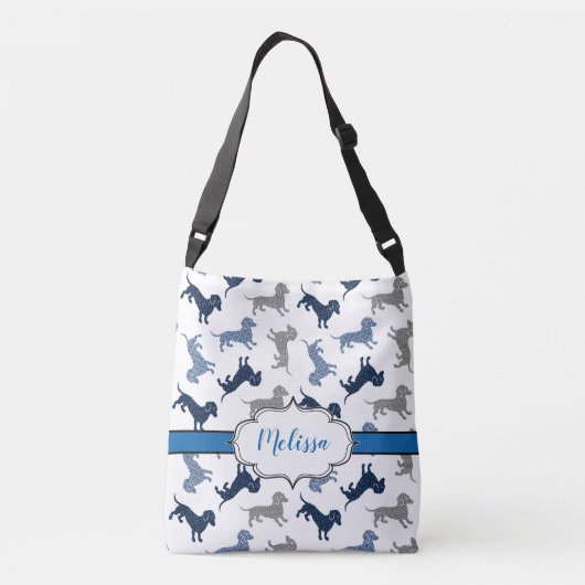 Ik heb de Doxie Dachshund Blues Crossbody Tas (Achterkant)