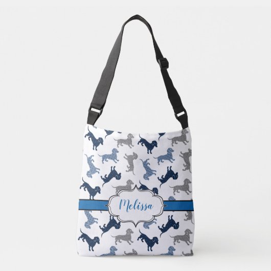 Ik heb de Doxie Dachshund Blues Crossbody Tas (Voorkant)