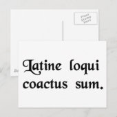 Ik heb de drang om Latijn te spreken. Briefkaart (Voorkant / Achterkant)
