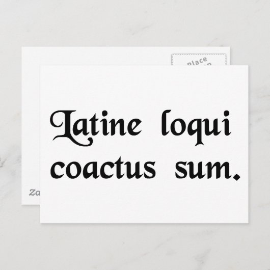 Ik heb de drang om Latijn te spreken. Briefkaart (Voorkant / Achterkant)