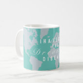 Ik heb de Droomziekte met Wereldkaart Koffiemok (Voorkant links)