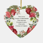 Ik heb de eend gevonden die mijn ziel van Red Rose Keramisch Ornament (Achterkant)