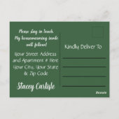 Ik heb de Eenvoudige Aankondiging van het Adres va Briefkaart (Achterkant)