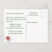 Ik heb de Elegant Pink Floral Budget Moving Aankondigingskaart (Achterkant)