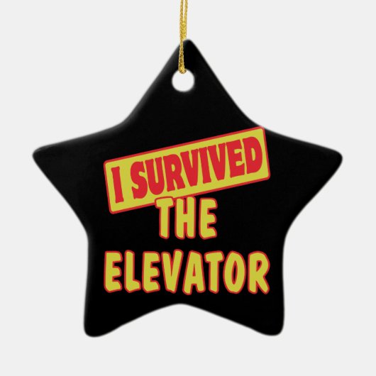 IK HEB DE ELEVATOR OVERTUIGD KERAMISCH ORNAMENT (Voorkant)