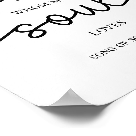 Ik heb de ene gevonden, een lied van Solomon 3:4 Poster (Hoek)