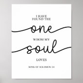 Ik heb de ene gevonden, een lied van Solomon 3:4 Poster (Voorkant)