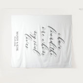 "Ik heb de Ene gevonden" - Elegante trouwachtergro Wandkleed (Voorkant (horizontaal))