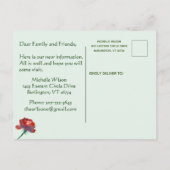 Ik heb de Eucalyptus Green Floral Moving van de Be Aankondigingskaart (Achterkant)