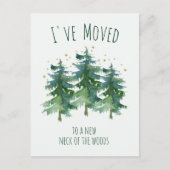 Ik heb de Forest Mountain Pines Waterverf verplaat Aankondigingskaart (Voorkant)