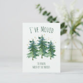 Ik heb de Forest Mountain Pines Waterverf verplaat Aankondigingskaart (Staand voorkant)