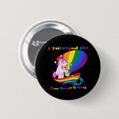 "Ik heb de Gay Booze Cruise overleefd!" Ronde Button 5,7 Cm (Voorkant /achterkant)