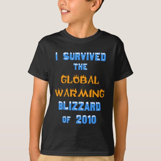 Ik heb de Global Warming Blizzard van 2010 overlee T-shirt (Voorkant)