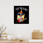 Ik heb de Glues Funny Blues Pun Dark BG Poster (Keuken)