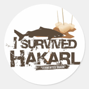 Ik heb de Hákarl sticker overleefd