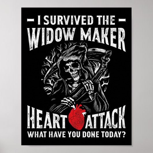 Ik heb de hartaanval van de weduwenmaker overleefd poster (Voorkant)