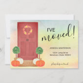 Ik heb de Herfst Moving Announcement van de Deurpo Aankondiging (Voorkant)