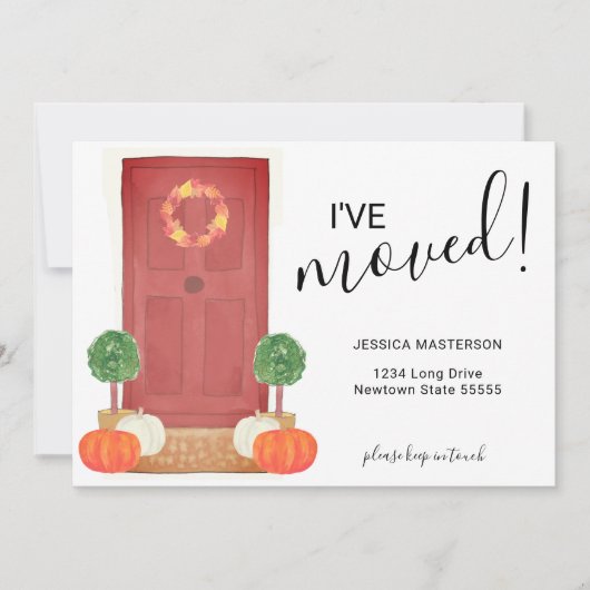 Ik heb de Herfst van de Deur Bewegd. Aankondiging (Voorkant)