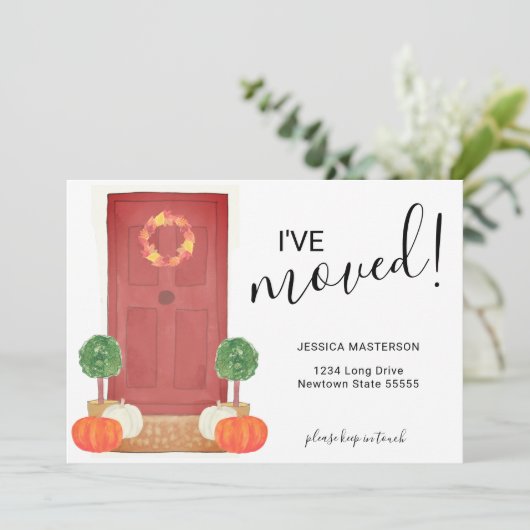 Ik heb de Herfst van de Deur Bewegd. Aankondiging (Staand voorkant)