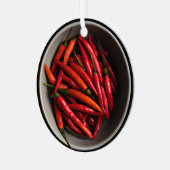 Ik heb de Hots voor U | Hot Peppers Grappig Metalen Ornament (Voorkant links)