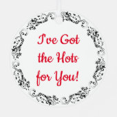 Ik heb de Hots voor U | Hot Peppers Grappig Metalen Ornament (Achterkant)