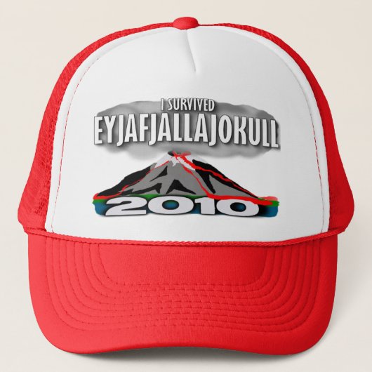 Ik heb de IJslandse vulkaan overleefd Trucker Pet (Voorkant)