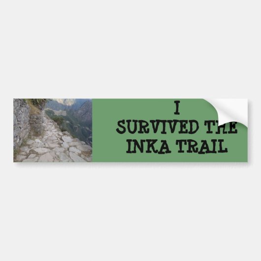 IK HEB DE INKA TRAIL BUMPERSTICKER OVERLEVEN (Voorkant)