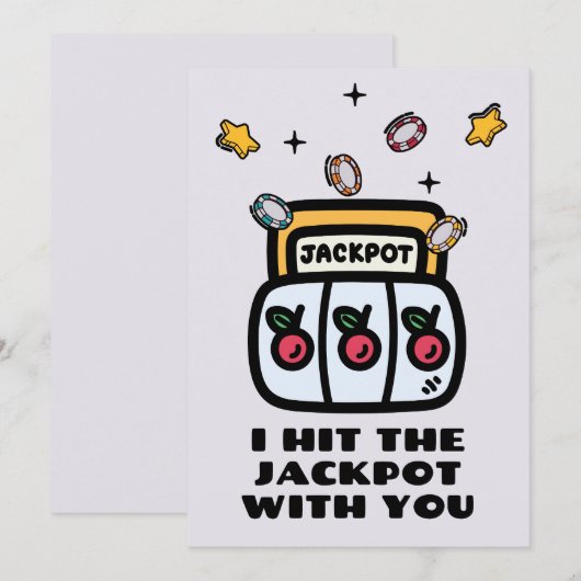 IK HEB DE JACKPOT MET JOU GESLAGEN FEESTDAGENKAART (Voorkant / Achterkant)