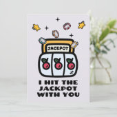 IK HEB DE JACKPOT MET JOU GESLAGEN FEESTDAGENKAART (Staand voorkant)
