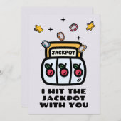 IK HEB DE JACKPOT MET JOU GEWONNEN FEESTDAGENKAART (Voorkant / Achterkant)